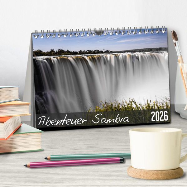 Produktbild: Abenteuer Sambia (Tischkalender 2026 DIN A5 quer), CALVENDO Monatskalender