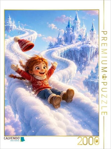 CALVENDO Puzzle Lottis eisiges Abenteuer | 2000 Teile Lege-Größe 90 × 67 cm Foto-Puzzle für glückliche Stunden