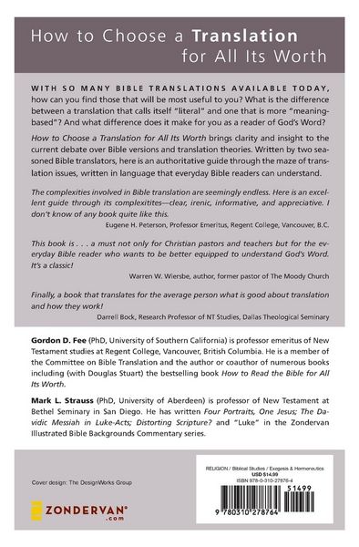 Produktbild: The How to Choose a Translation for All Its Worth