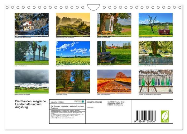 Produktbild: Die Stauden, magische Landschaft rund um Augsburg (Wandkalender 2026 DIN A4 quer), CALVENDO Monatskalender
