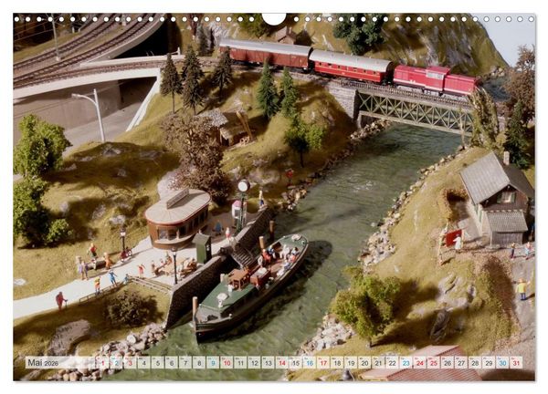 Produktbild: Retrobahnen en miniature (Wandkalender 2026 DIN A3 quer), CALVENDO Monatskalender
