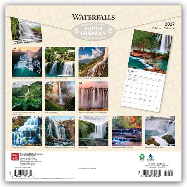 Produktbild: Waterfalls &ndash; Wasserf&auml;lle 2027 &ndash; 16-Monatskalender
