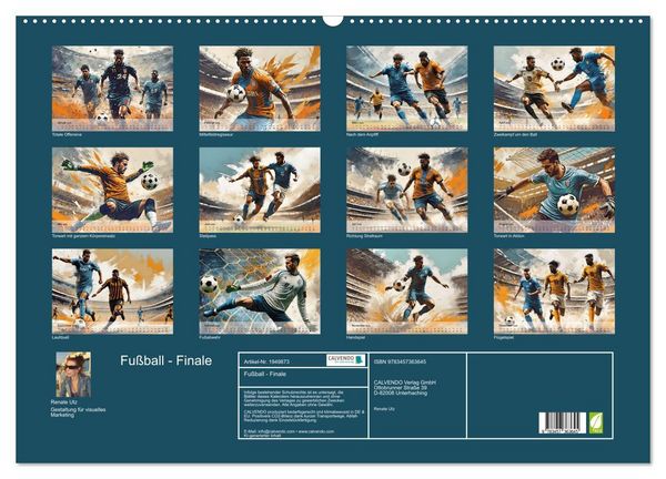 Produktbild: Fu&szlig;ball - Finale (Wandkalender 2026 DIN A2 quer), CALVENDO Monatskalender