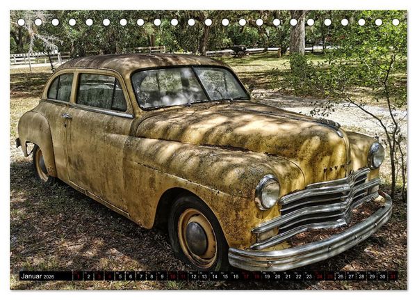 Produktbild: Florida Junk Cars (Tischkalender 2026 DIN A5 quer), CALVENDO Monatskalender