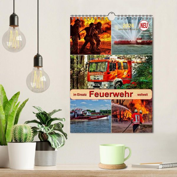 Produktbild: Feuerwehr - im Einsatz weltweit (Wandkalender 2026 DIN A4 hoch), CALVENDO Monatskalender