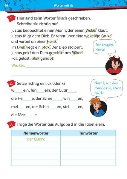 Produktbild: Die drei ??? Kids: Mein &Uuml;bungsheft Deutsch 2. Klasse &ndash; Richtig schreiben