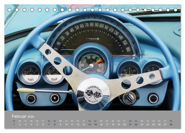 Produktbild: US-Strassenkreuzer (Tischkalender 2026 DIN A5 quer), CALVENDO Monatskalender