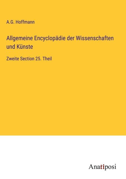 Produktbild: Allgemeine Encyclop&auml;die der Wissenschaften und K&uuml;nste