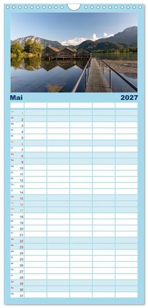 Produktbild: Familienplaner 2027 - Seen in &Ouml;sterreich mit 5 Spalten (Wandkalender, 21 x 45 cm) CALVENDO