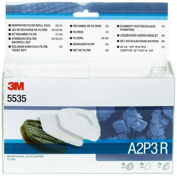 Produktbild: 3M 5535 Nachf&uuml;ll-Set A1P2R Partikelfilter 1St.