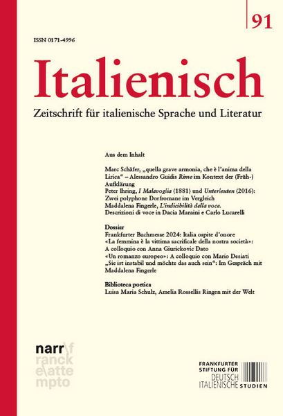 Produktbild: Italienisch Band 91 | 46. Jahrgang, Heft 1
