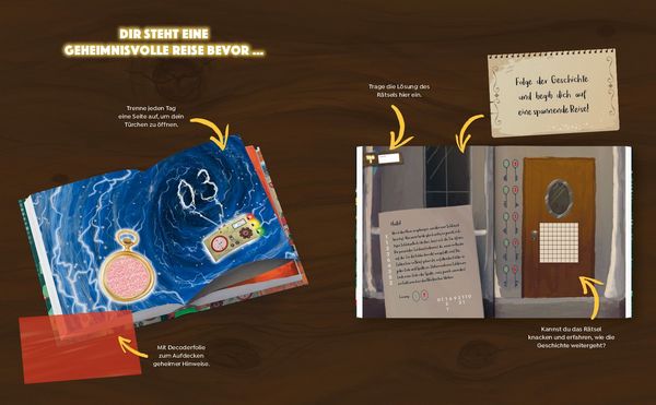 Produktbild: Mein Escape-Adventskalender: Die geheimnisvolle Zeitreise &ndash; Mit Decoderfolie