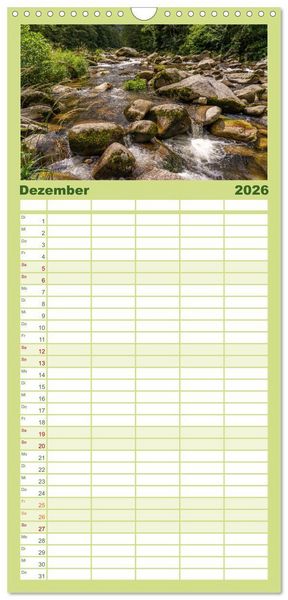 Produktbild: Familienplaner 2026 - Schwarzwald - Das Murgtal mit 5 Spalten (Wandkalender, 21 x 45 cm) CALVENDO