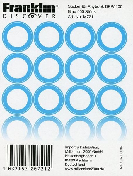 Anybook Sticker blau für DRP5100
