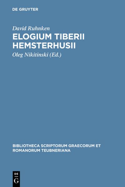 Produktbild: Elogium Tiberii Hemsterhusii