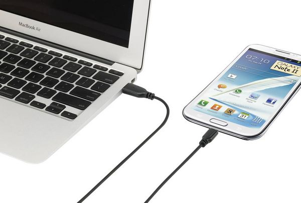 Produktbild: Renkforce USB-Kabel USB 2.0 USB-A Stecker, USB-Micro-B Stecker 1.00 m Schwarz SuperSoft-Ummantelung RF-4032111