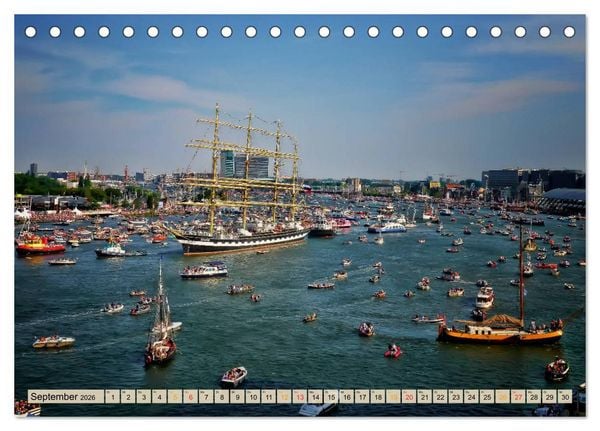 Produktbild: Sch&ouml;ne H&auml;fen zwischen Island und Barbados (Tischkalender 2026 DIN A5 quer), CALVENDO Monatskalender