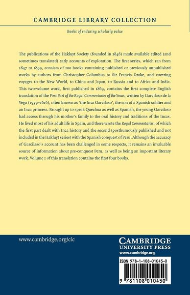 Produktbild: First Part of the Royal Commentaries of the Yncas