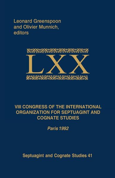 Produktbild: VIII Congress of the International Organization for Septuagint and Cognate Studies