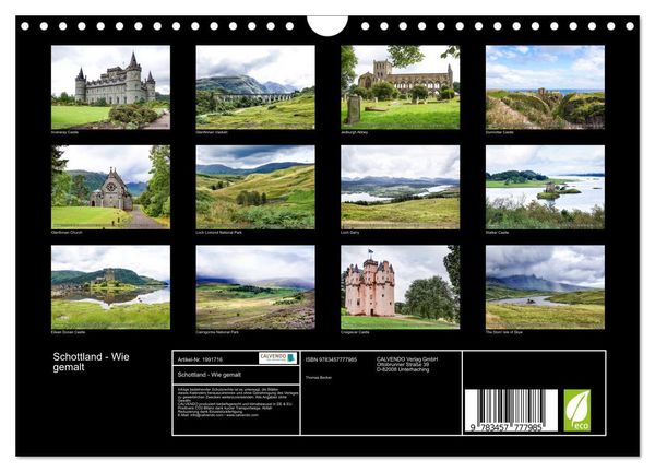 Produktbild: Schottland - Wie gemalt (Wandkalender 2026 DIN A4 quer), CALVENDO Monatskalender