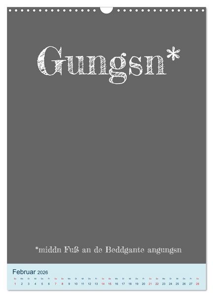 Produktbild: Ningeln&auml;sorum! Mundart und Dialekt Kalender Sachsen (Wandkalender 2026 DIN A3 hoch), CALVENDO Monatskalender