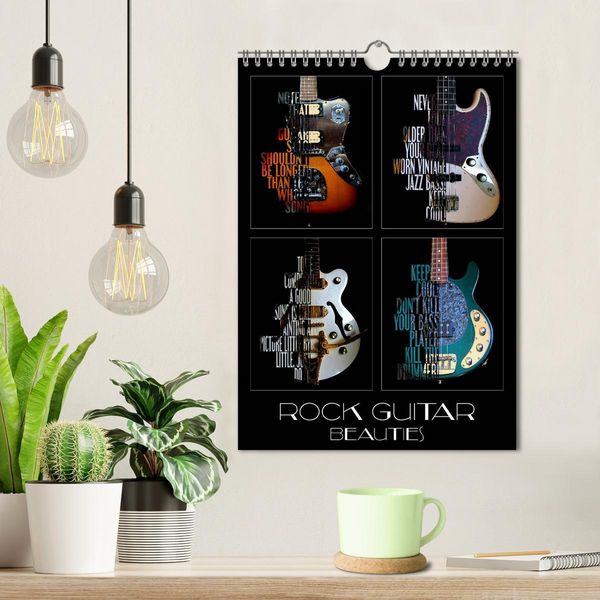 Produktbild: Rock Guitar Beauties (Wall Calendar 2026 DIN A4 portrait), CALVENDO 12 Month Wall Calendar