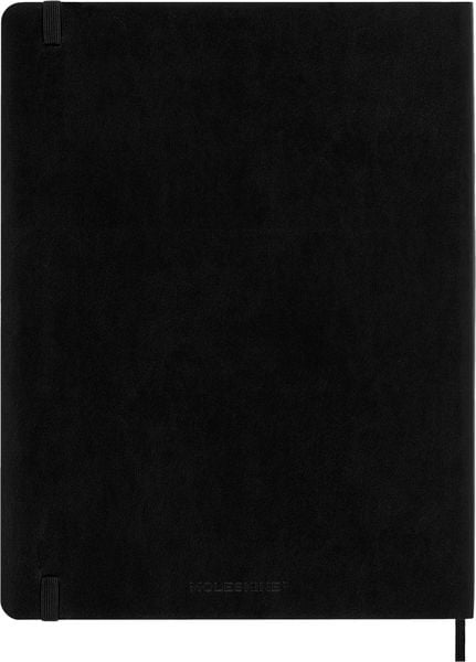 Moleskine 18 Monate Wochenkalender 2025/2026, XL, 1 Wo = 1 Seite, Rechts Linierte Seite, Weicher Einband, Schwarz