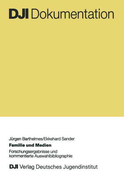 Produktbild: Barthelmes, J: Familie und Medien