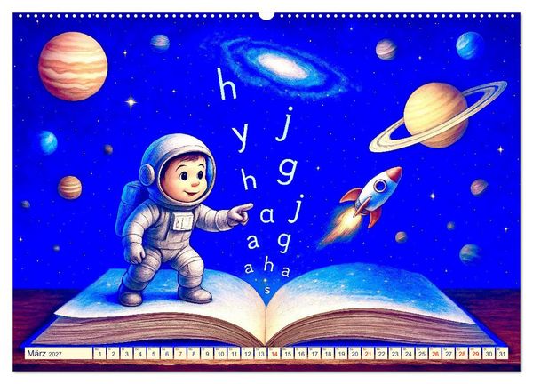 Produktbild: B&uuml;cher er&ouml;ffnen Welten (Wandkalender 2027 DIN A2 quer), CALVENDO Monatskalender