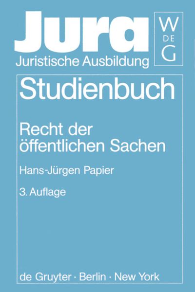 Produktbild: Recht der &ouml;ffentlichen Sachen