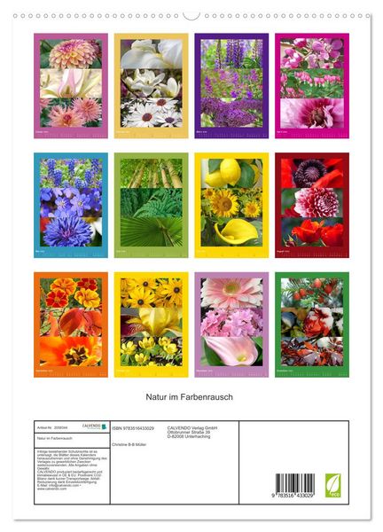 Produktbild: Natur im Farbenrausch (hochwertiger Premium Wandkalender 2026 DIN A2 hoch), Kunstdruck in Hochglanz