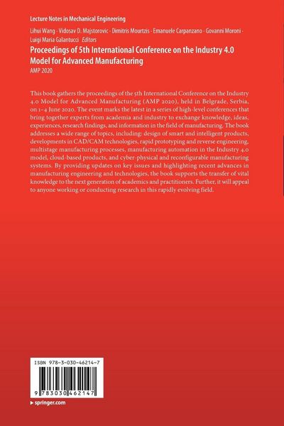 Produktbild: Proceedings of 5th International Conference on the Industry 4.0 Model for Advanced Manufacturing
