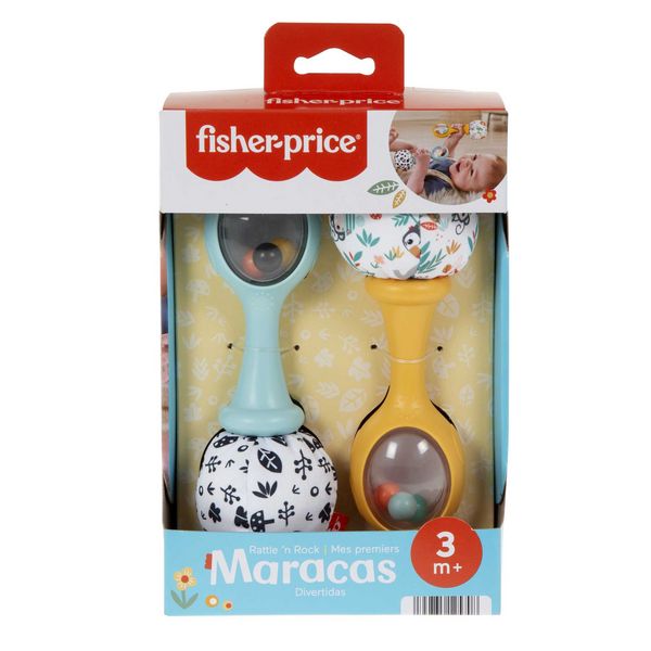 Produktbild: Fisher-Price Babys Rumba-Rasseln Spielzeug, 2er-Set f&uuml;r Babys ab 3 Monaten, ko