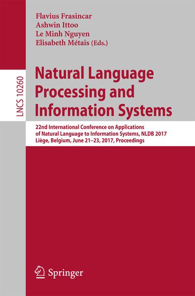 Produktbild: Natural Language Processing and Information Systems