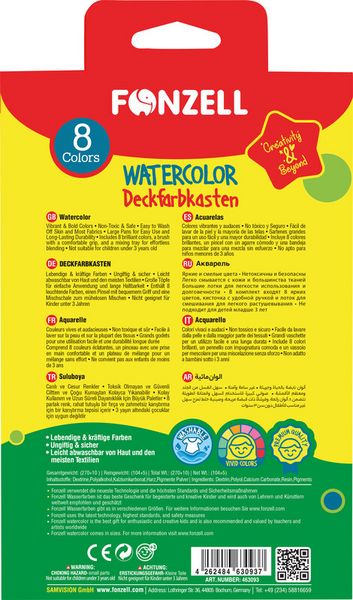 Produktbild: Deckfarbkasten 8 Farben