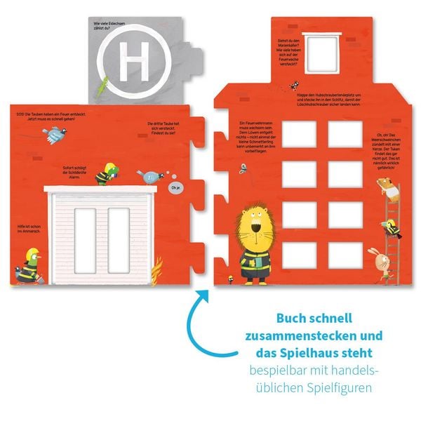 Produktbild: Buch & Spielhaus zum Aufstellen: Meine Feuerwehr