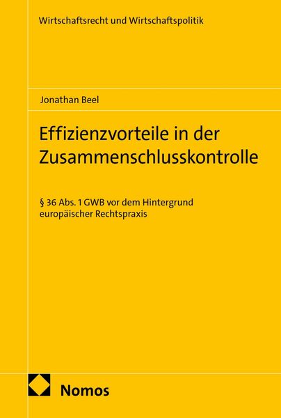 Produktbild: Effizienzvorteile in der Zusammenschlusskontrolle