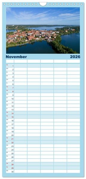 Produktbild: Familienplaner 2026 - Norddeutschland aus der Luft mit 5 Spalten (Wandkalender, 21 x 45 cm) CALVENDO
