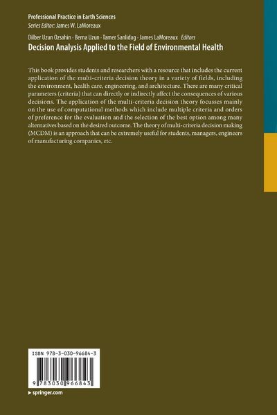 Produktbild: Decision Analysis Applied to the Field of Environmental Health
