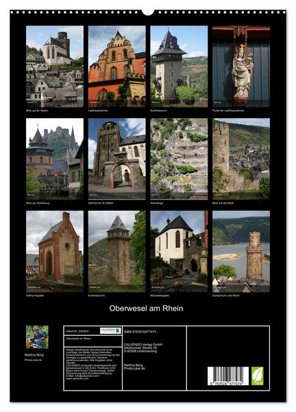 Produktbild: Oberwesel am Rhein (hochwertiger Premium Wandkalender 2026 DIN A2 hoch), Kunstdruck in Hochglanz