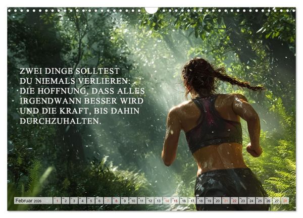 Produktbild: Weisheit und Motivation - Inspiration voller Sinn und St&auml;rke (Wandkalender 2026 DIN A3 quer), CALVENDO Monatskalender