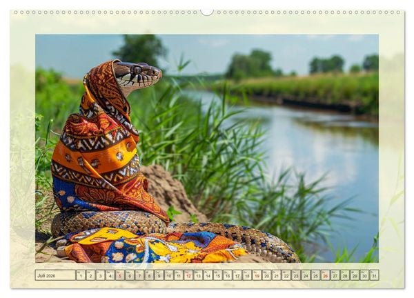 Produktbild: Reptilien-Fashion. Im Rampenlicht der Wildnis (hochwertiger Premium Wandkalender 2026 DIN A2 quer), Kunstdruck in Hochglanz