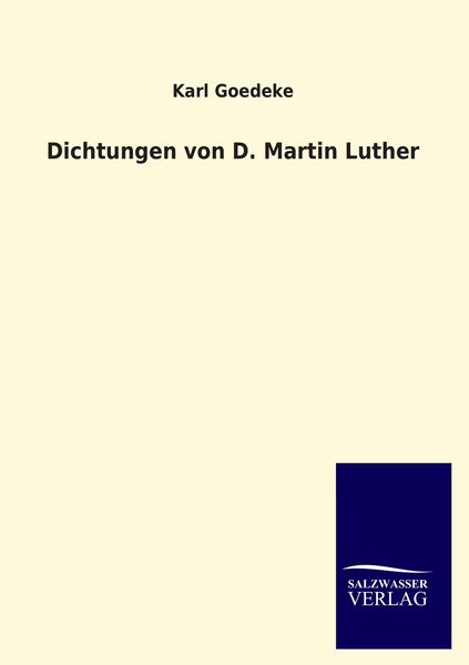 Produktbild: Dichtungen von D. Martin Luther