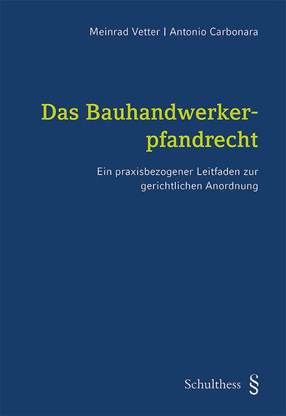 Produktbild: Das Bauhandwerkerpfandrecht