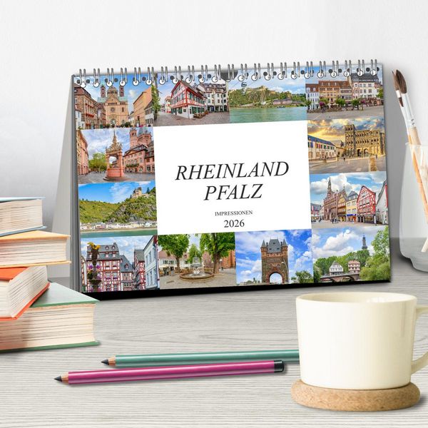 Produktbild: Rheinland Pfalz Impressionen (Tischkalender 2026 DIN A5 quer), CALVENDO Monatskalender