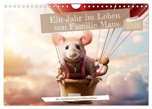 Produktbild: Ein Jahr im Leben von Familie Maus (Wandkalender 2026 DIN A4 quer), CALVENDO Monatskalender