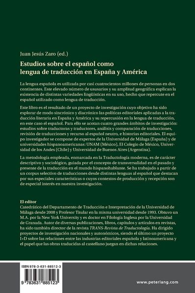 Produktbild: Estudios sobre el espa&ntilde;ol como lengua de traducci&oacute;n en Espa&ntilde;a y Am&eacute;rica