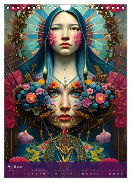 Produktbild: Fotokunst mit KI - Surrealismus (Wandkalender 2026 DIN A4 hoch), CALVENDO Monatskalender