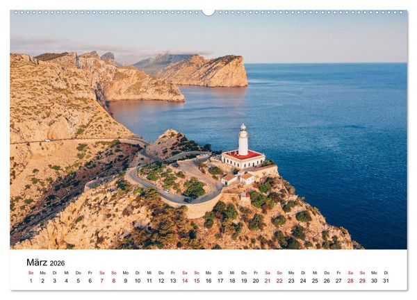 Produktbild: Halbinsel Formentor - Mallorcas n&ouml;rdliche Halbinsel (hochwertiger Premium Wandkalender 2026 DIN A2 quer), Kunstdruck in Hochglanz