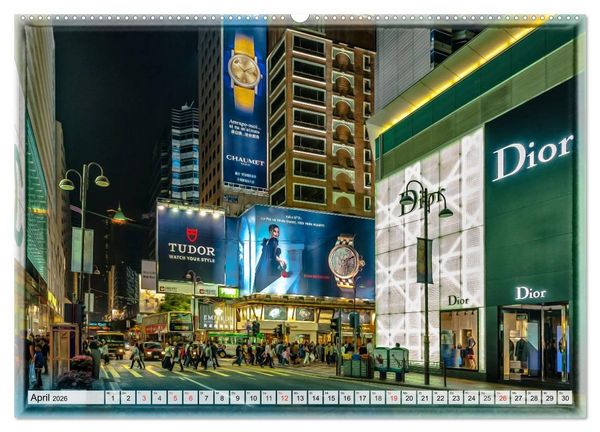 Produktbild: Hongkong, die pulsierende Metropole (hochwertiger Premium Wandkalender 2026 DIN A2 quer), Kunstdruck in Hochglanz